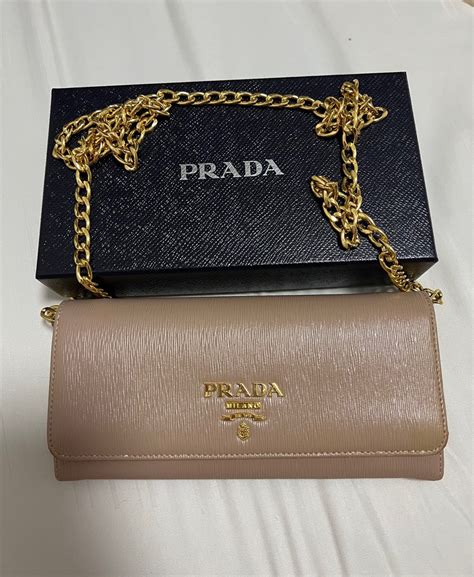 prada wallet on chain nude|Prada Wallets & Cardholders for Women .